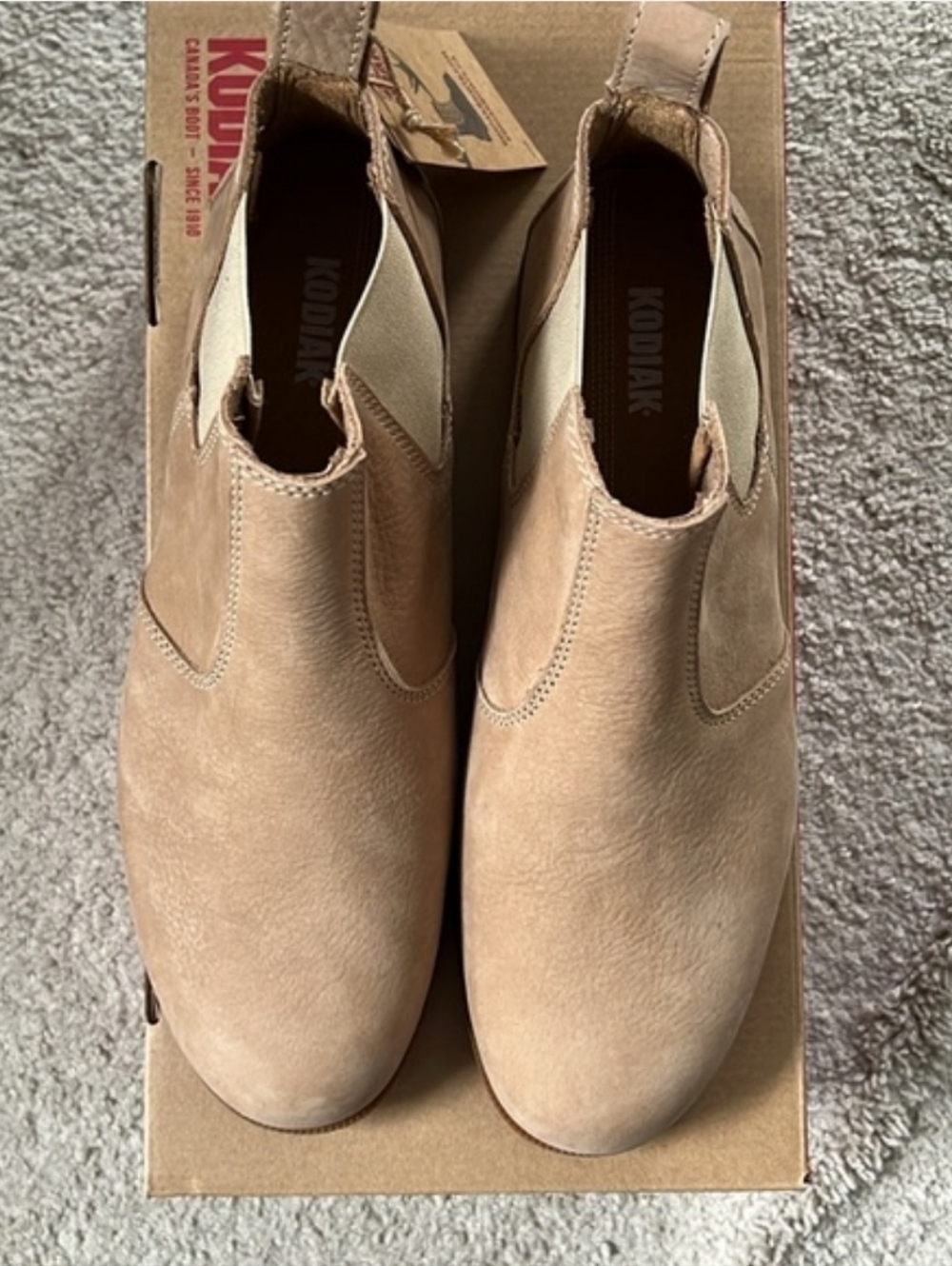 Kodiak Beige Chelsea Ankle Boots💗Kodiak Low-Rider Chelsea sz. 9.5 EU 41 NIB - Picture 8 of 9